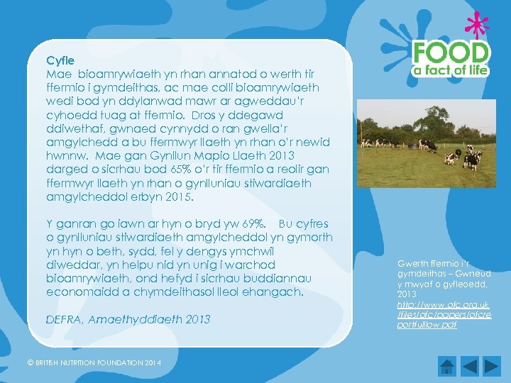 Cyfle Mae bioamrywiaeth yn rhan annatod o werth tir ffermio i gymdeithas, ac mae