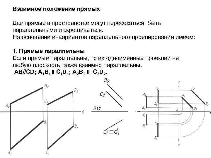 Взаимное положение прямых