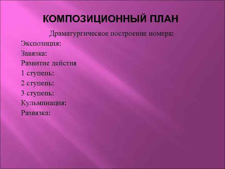 Составить композиционный план