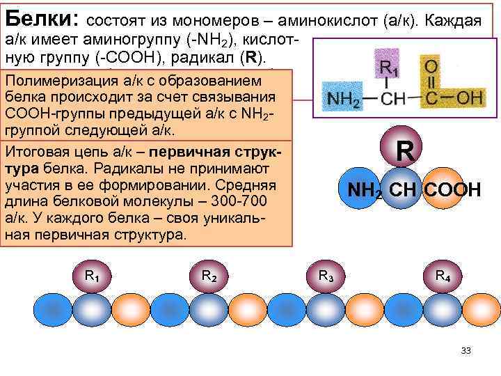 Мономер молекулы белка