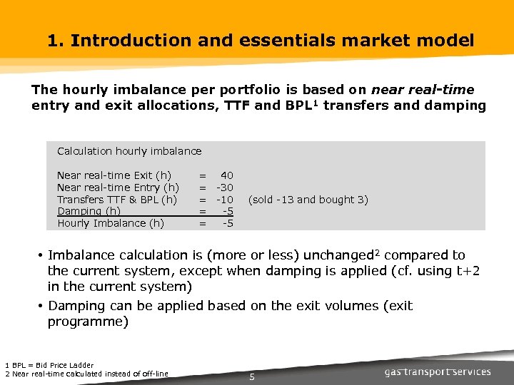 1. Introduction and essentials market model The hourly imbalance per portfolio is based on