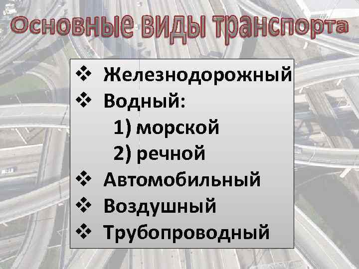 География мирового транспорта презентация