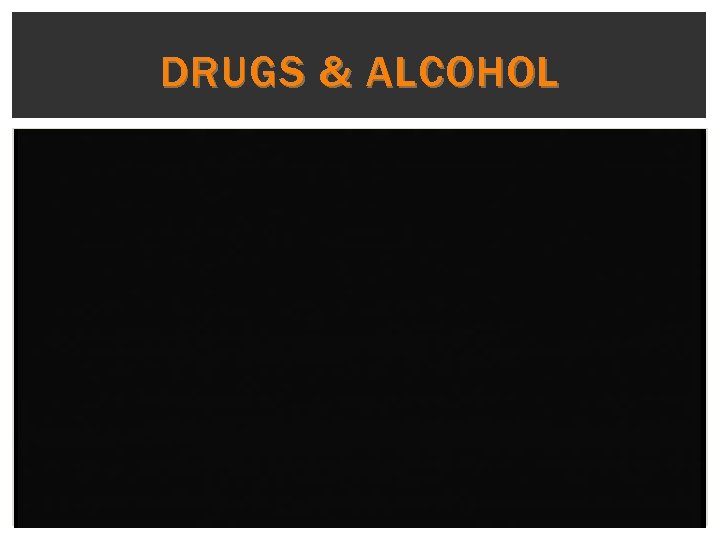 DRUGS & ALCOHOL 