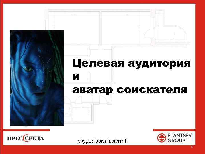 Целевая аудитория и аватар соискателя skype: lusien 71 6 