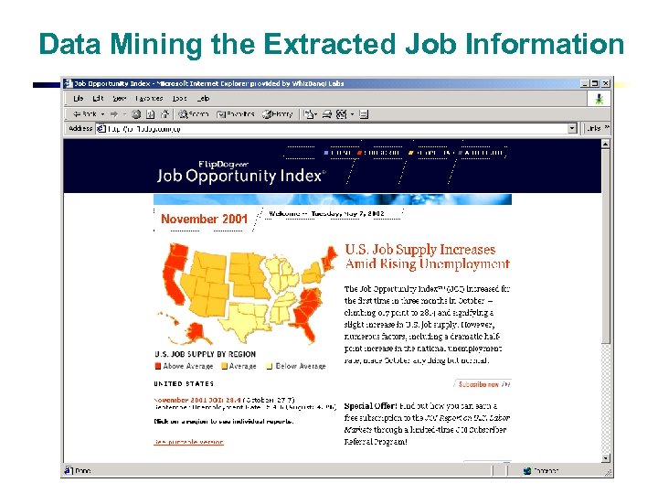 Data Mining the Extracted Job Information 