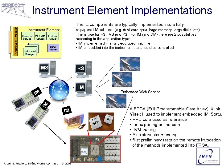 Access Control Manager Instrument Element Implementations The IE components are typically implemented into a