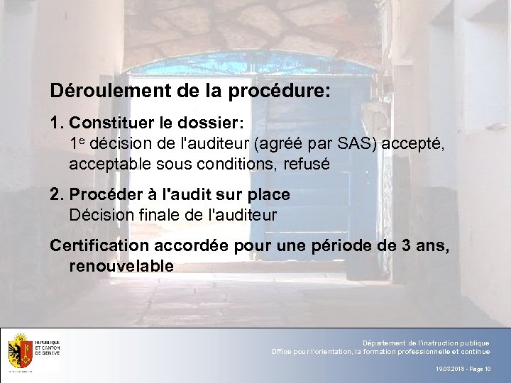 Déroulement de la procédure: Texte § 1. Constituer le dossier: Texte à puce 1