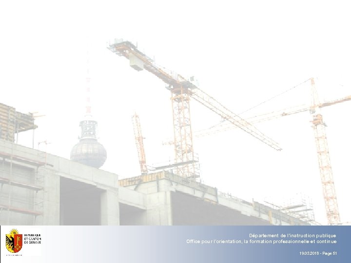 Département de l'instruction publique Office pour l'orientation, la formation professionnelle et continue 19. 03.
