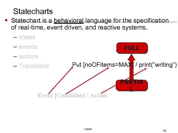 Statecharts § Statechart is a behavioral language for the specification behavioral of real-time, event