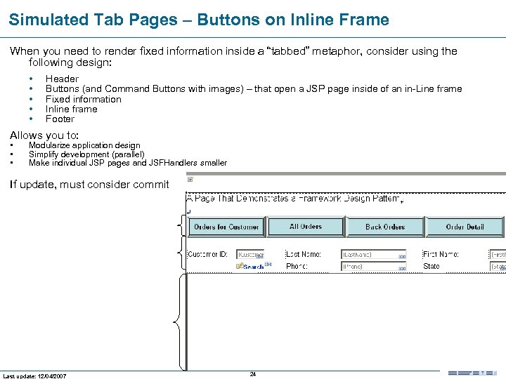 Simulated Tab Pages – Buttons on Inline Frame When you need to render fixed