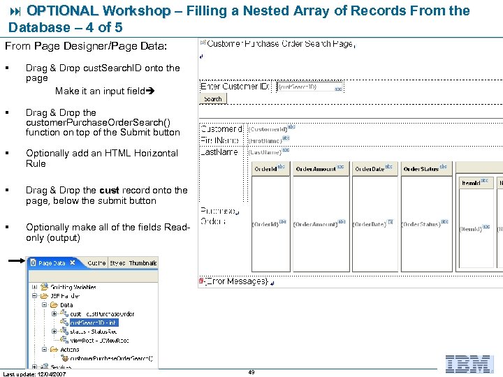  OPTIONAL Workshop – Filling a Nested Array of Records From the Database –