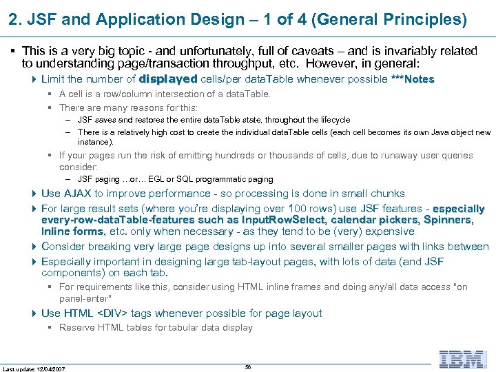 2. JSF and Application Design – 1 of 4 (General Principles) § This is