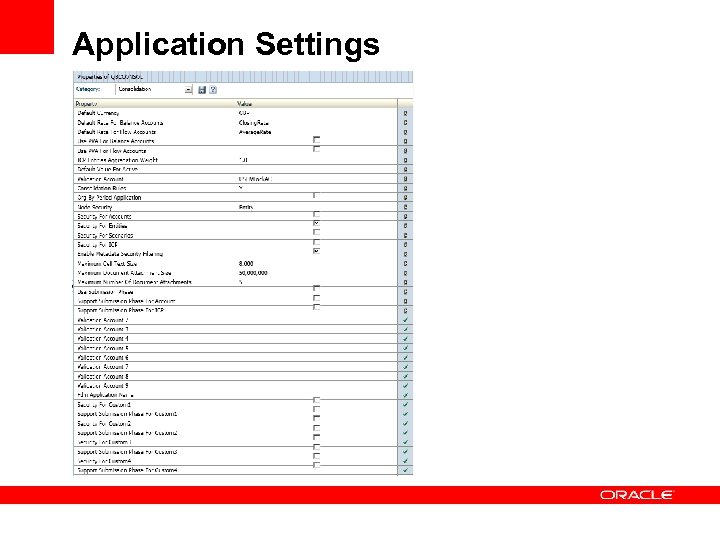 Application Settings 