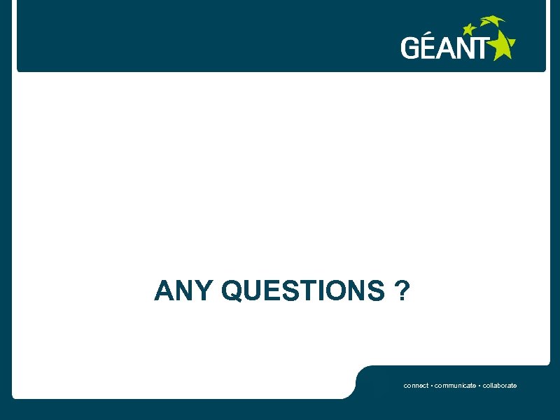 ANY QUESTIONS ? connect • communicate • collaborate 