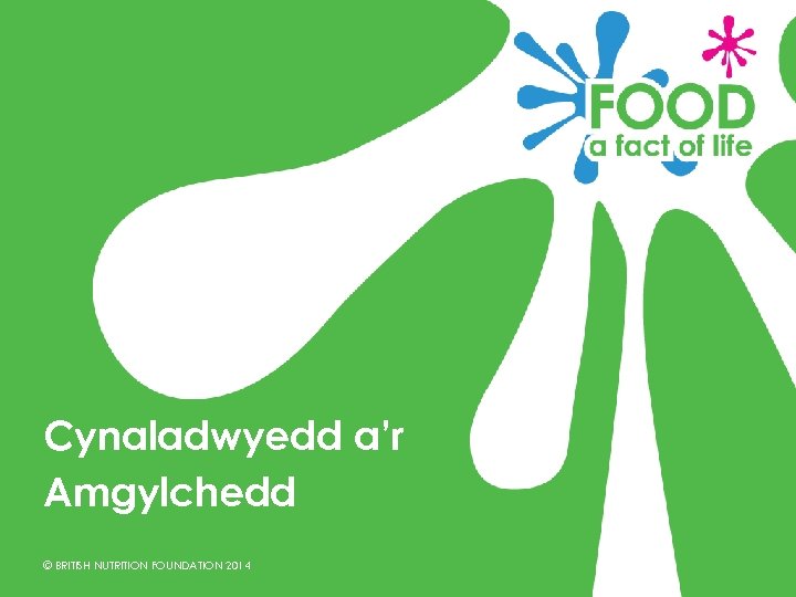 Cynaladwyedd a’r Amgylchedd © BRITISH NUTRITION FOUNDATION 2014 