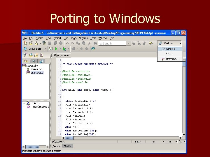 Porting to Windows 