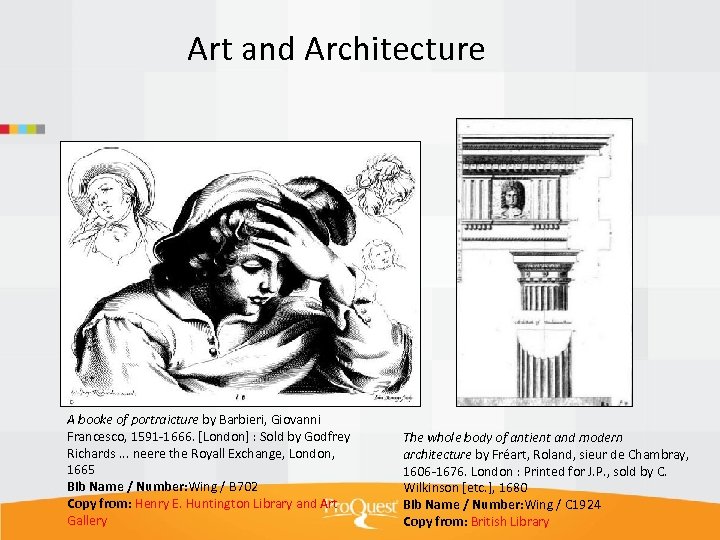 Art and Architecture A booke of portraicture by Barbieri, Giovanni Francesco, 1591 -1666. [London]