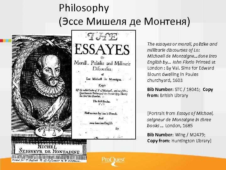 Philosophy (Эссе Мишеля де Монтеня) The essayes or morall, politike and millitarie discourses of