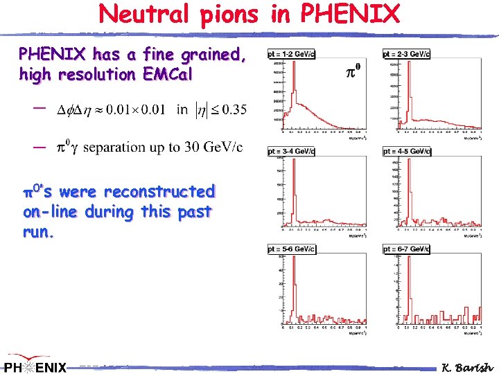 Neutral pions in PHENIX has a fine grained, high resolution EMCal π0’s were reconstructed