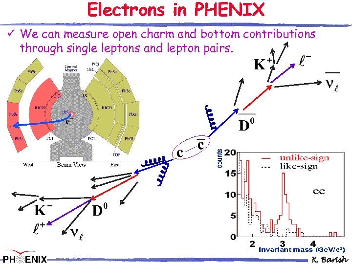 Electrons in PHENIX ü We can measure open charm and bottom contributions through single