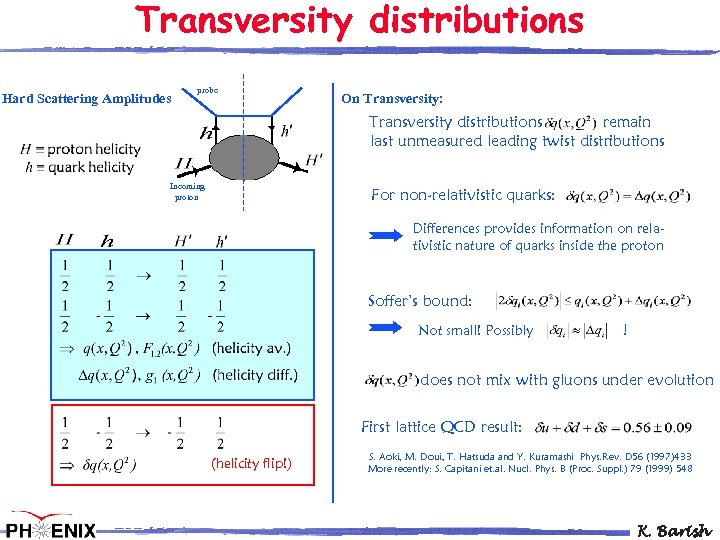 Transversity distributions Hard Scattering Amplitudes probe On Transversity: Transversity distributions remain last unmeasured leading