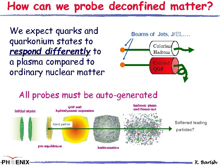 How can we probe deconfined matter? We expect quarks and quarkonium states to respond