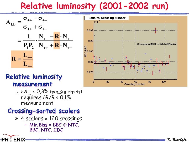 Relative luminosity (2001 -2002 run) Relative luminosity measurement » d. ALL < 0. 3%