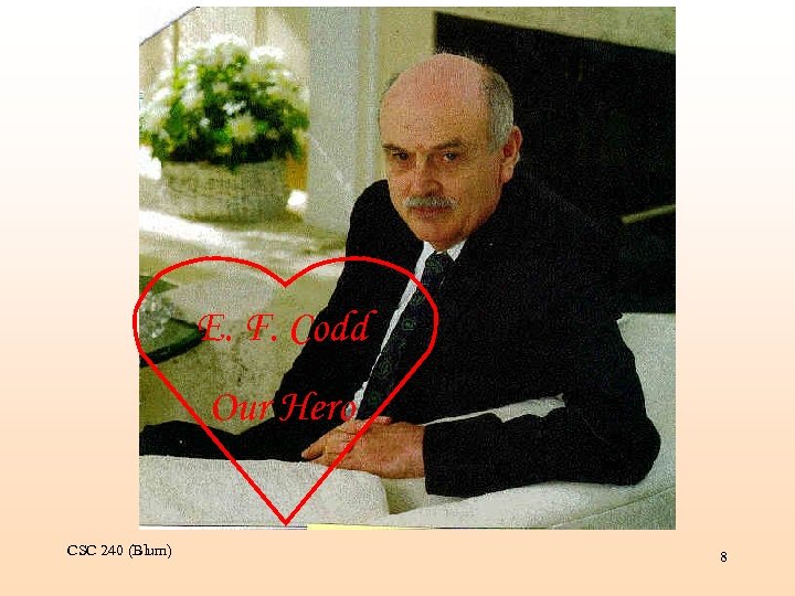 E. F. Codd Our Hero CSC 240 (Blum) 8 