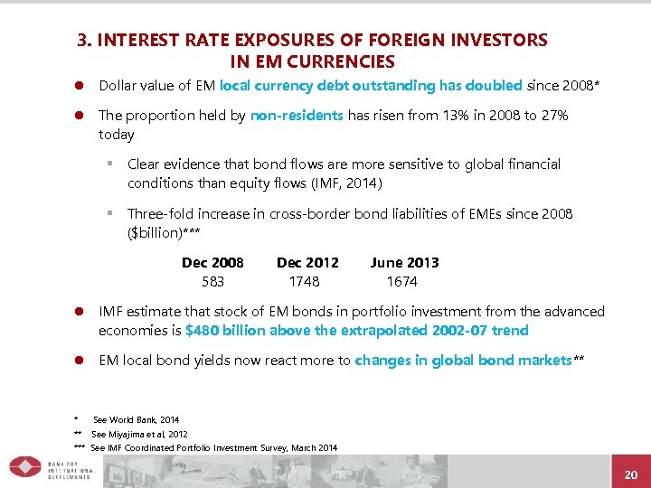 3. INTEREST RATE EXPOSURES OF FOREIGN INVESTORS IN EM CURRENCIES l Dollar value of