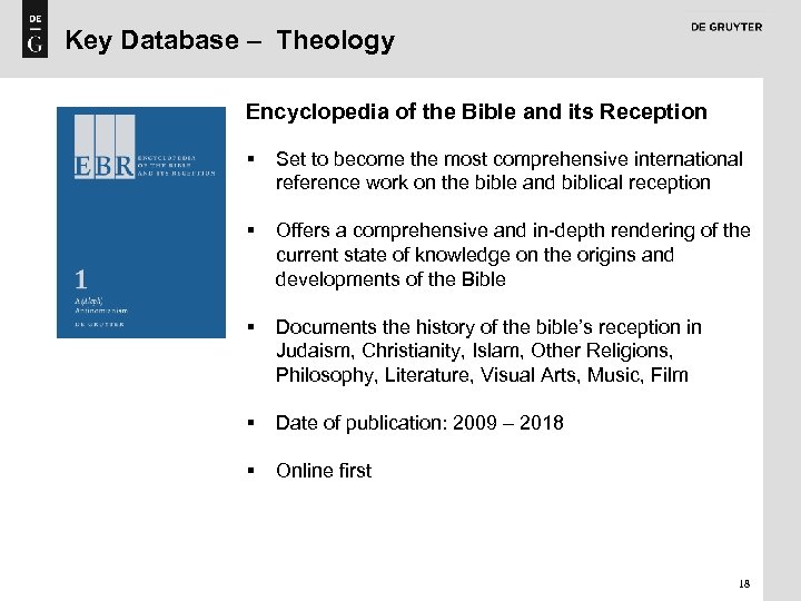 Key Database – Theology Encyclopedia of the Bible and its Reception § Set to