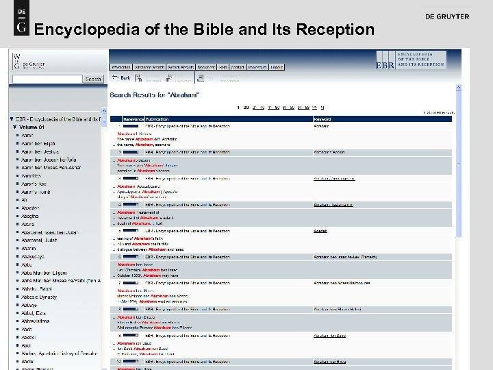 Encyclopedia of the Bible and Its Reception 20 