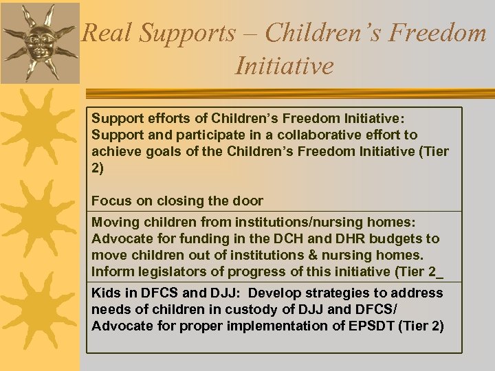 Real Supports – Children’s Freedom Initiative Support efforts of Children’s Freedom Initiative: Support and