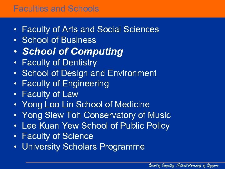 Faculties and Schools • Faculty of Arts and Social Sciences • School of Business