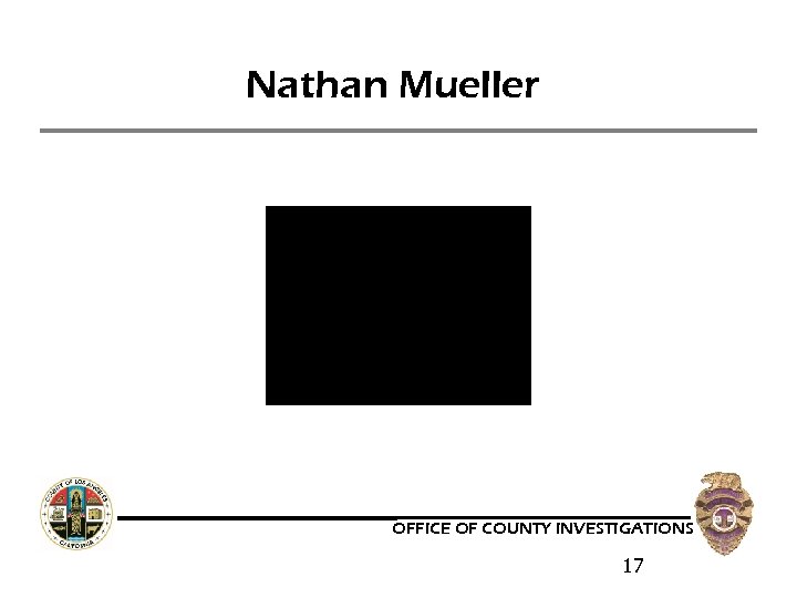 Nathan Mueller OFFICE OF COUNTY INVESTIGATIONS 17 
