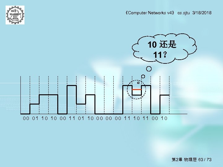 《Computer Networks v 4》 cs. sjtu 3/18/2018 10 还是 11？ 00 01 10 10