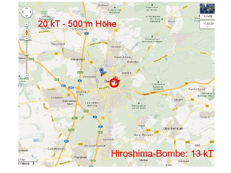 Hiroshima-Bombe: 13 k. T 