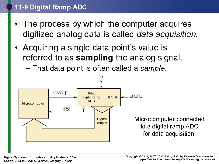 11 -9 Digital Ramp ADC 11 -10 Data Acquisition • The process by which