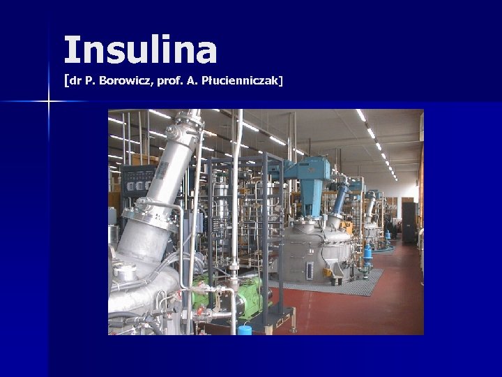 Insulina [dr P. Borowicz, prof. A. Płucienniczak] 