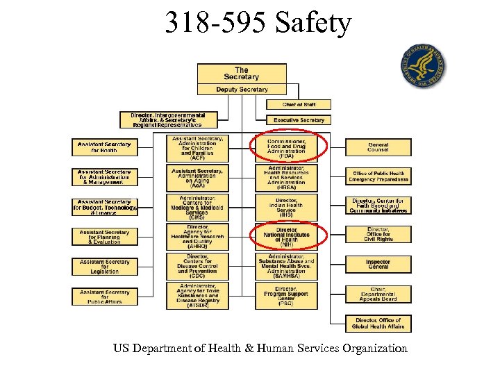 318 -595 Safety US Department of Health & Human Services Organization 