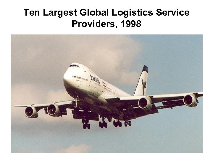 Ten Largest Global Logistics Service Providers, 1998 