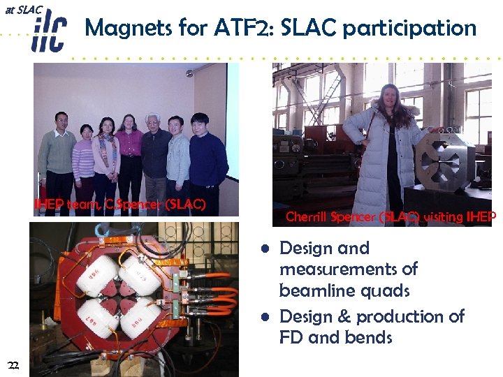 at SLAC Magnets for ATF 2: SLAC participation IHEP team, C. Spencer (SLAC) Cherrill