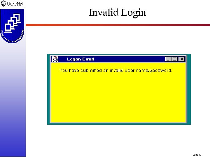 Invalid Login JINI-42 