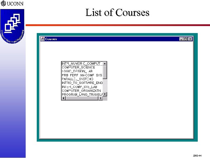 List of Courses JINI-44 