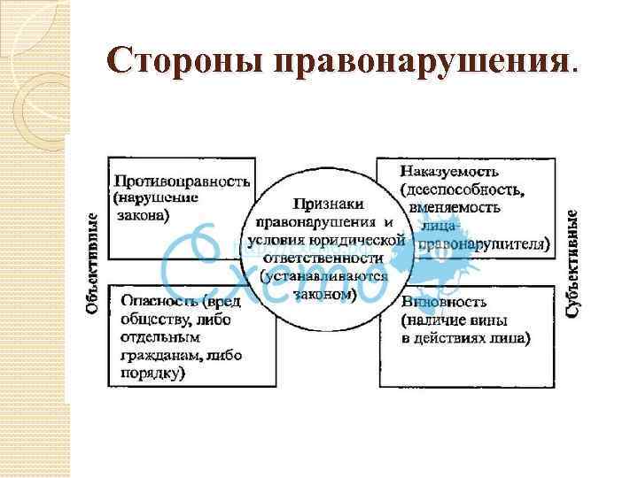 Стороны правонарушения. 