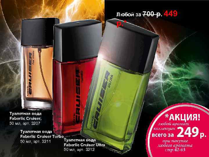 Любой за 700 р. * Туалетная вода Faberlic Cruiser, 50 мл, арт. 3207 Туалетная
