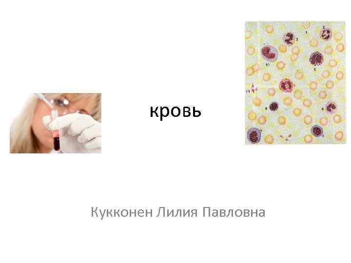 кровь Кукконен Лилия Павловна 