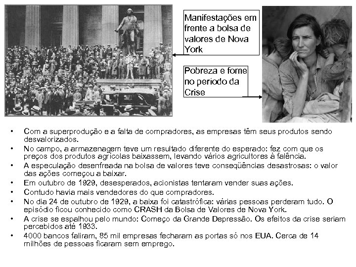 Manifestações em frente a bolsa de valores de Nova York Pobreza e fome no