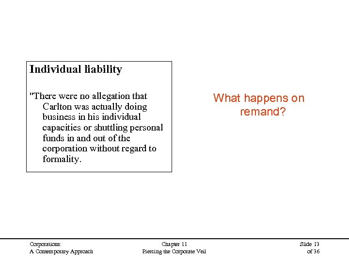 Individual liability 