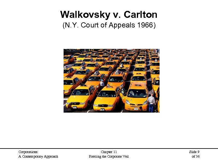 Walkovsky v. Carlton (N. Y. Court of Appeals 1966) Corporations: A Contemporary Approach Chapter