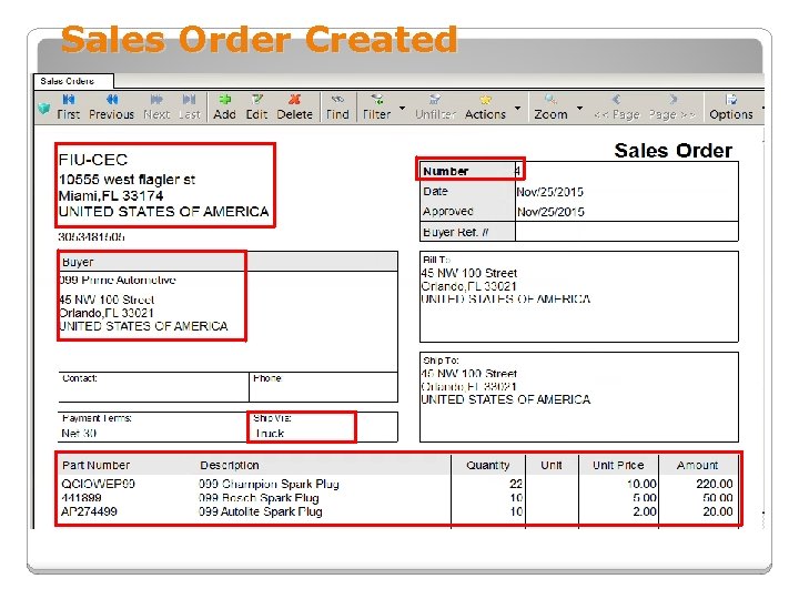 Sales Order Created 